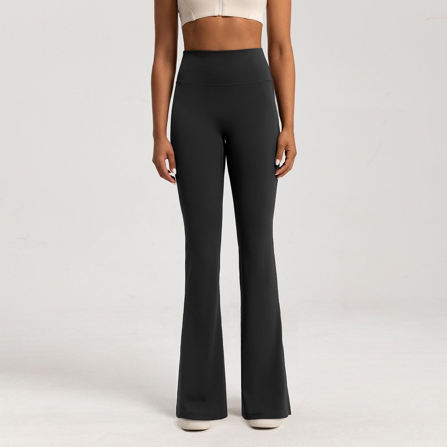 Sabina | Ocieplane legginsy z wysokim stanem i rozszerzaną nogawką