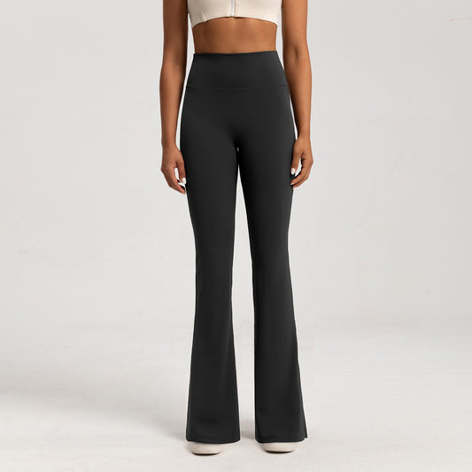 Sabina | Ocieplane legginsy z wysokim stanem i rozszerzaną nogawką