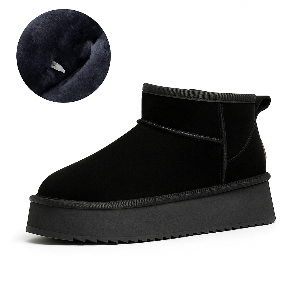 SABINA | Ciepłe botki z polarową wyściółką i grubą podeszwą