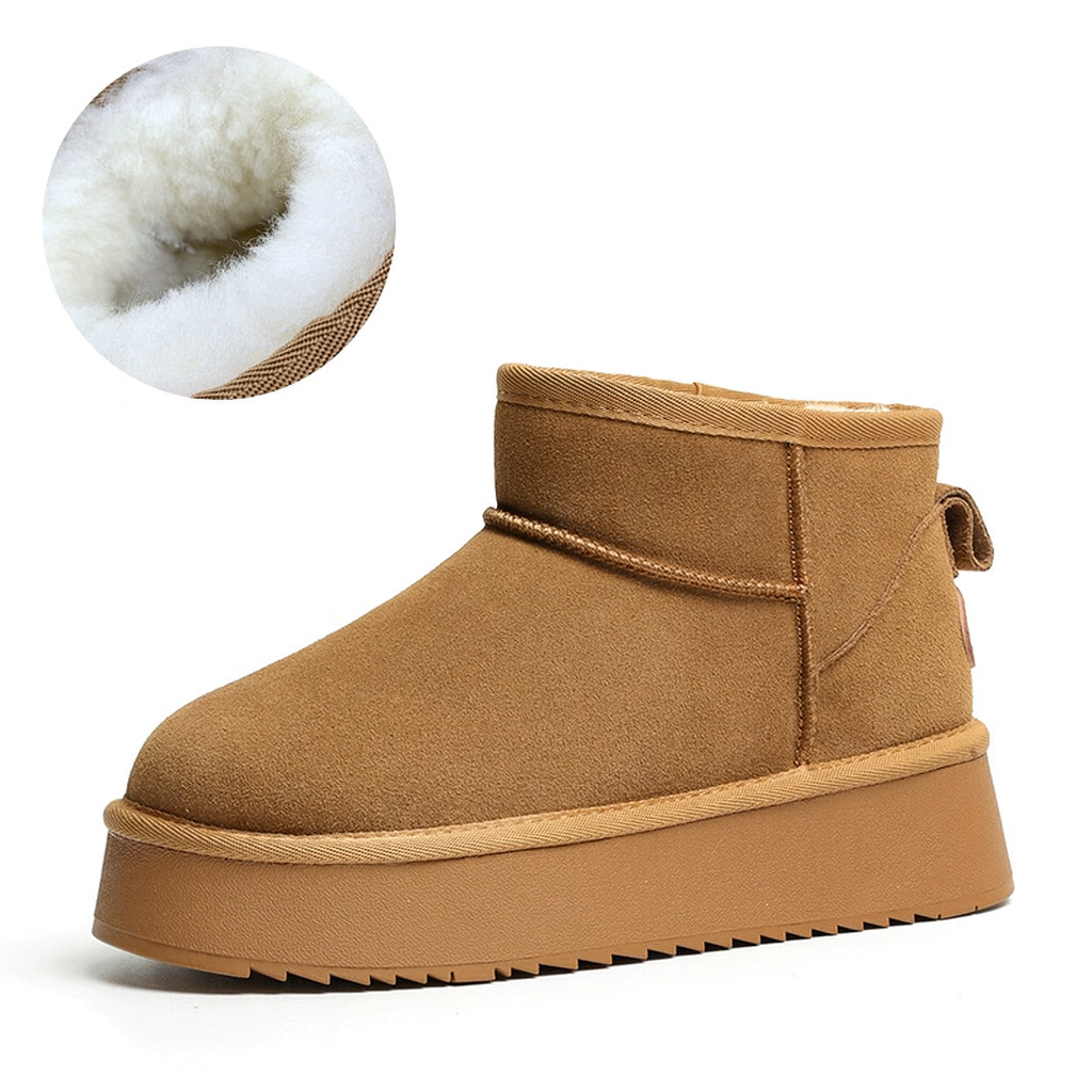 SABINA | Ciepłe botki z polarową wyściółką i grubą podeszwą