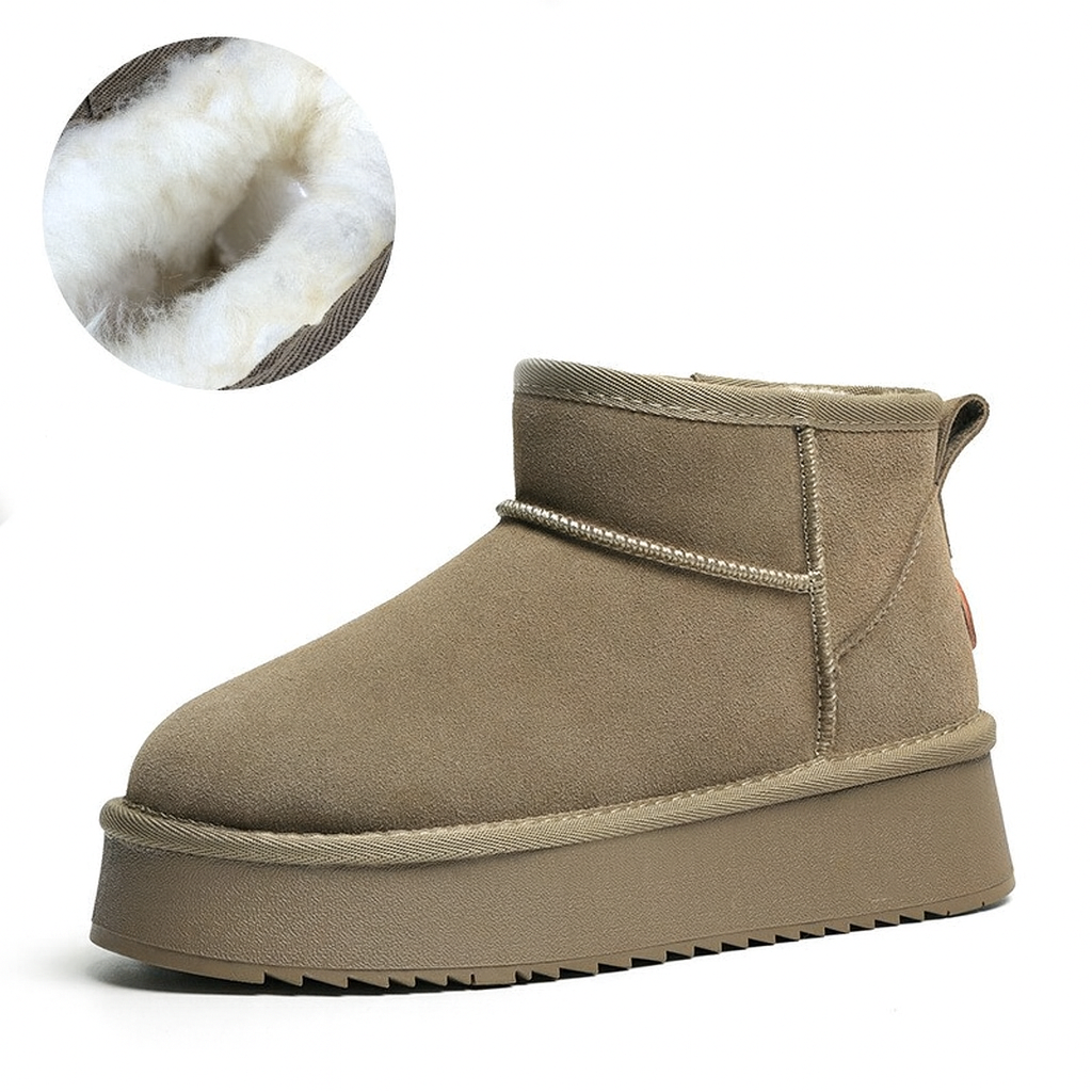 SABINA | Ciepłe botki z polarową wyściółką i grubą podeszwą