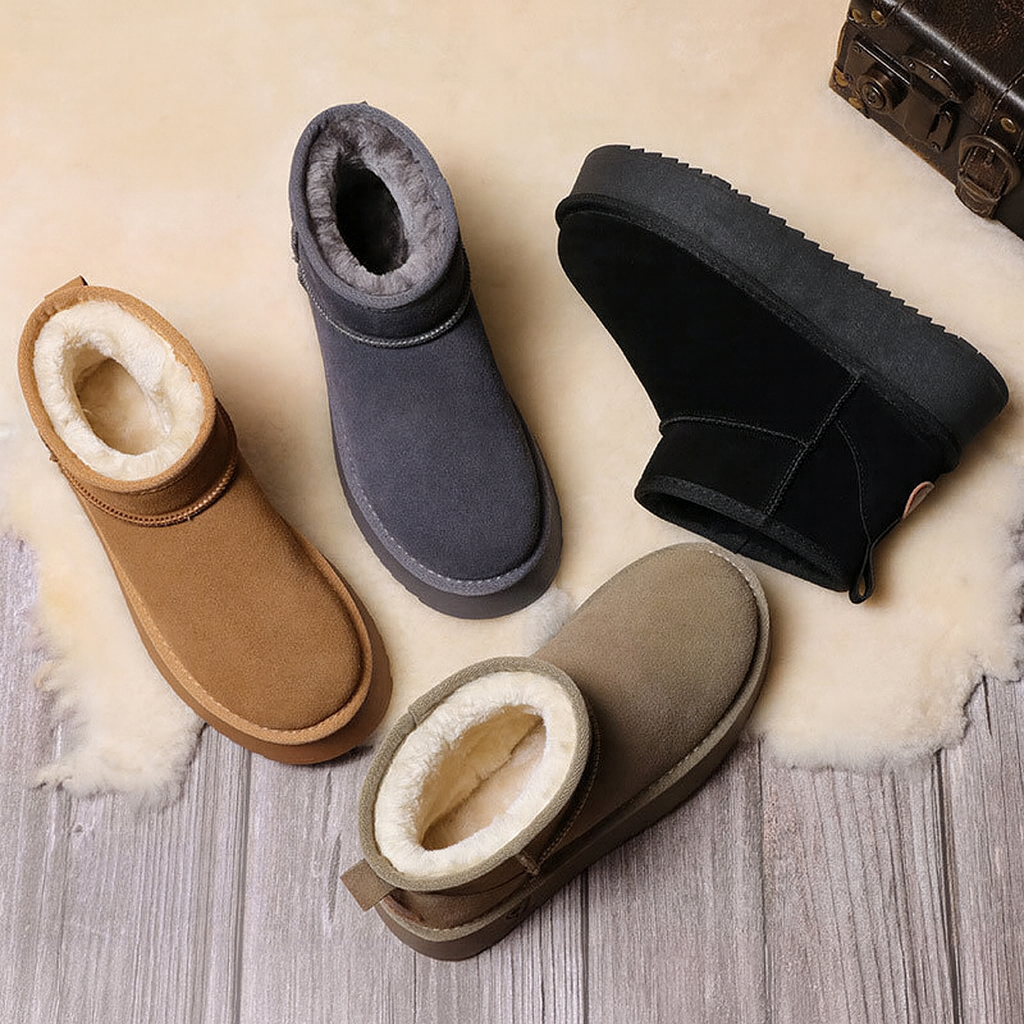 SABINA | Ciepłe botki z polarową wyściółką i grubą podeszwą