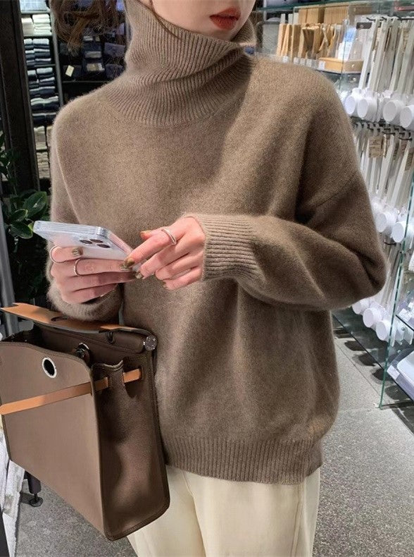 Sabina | Ciepły sweter z wysokim kołnierzem (golf)