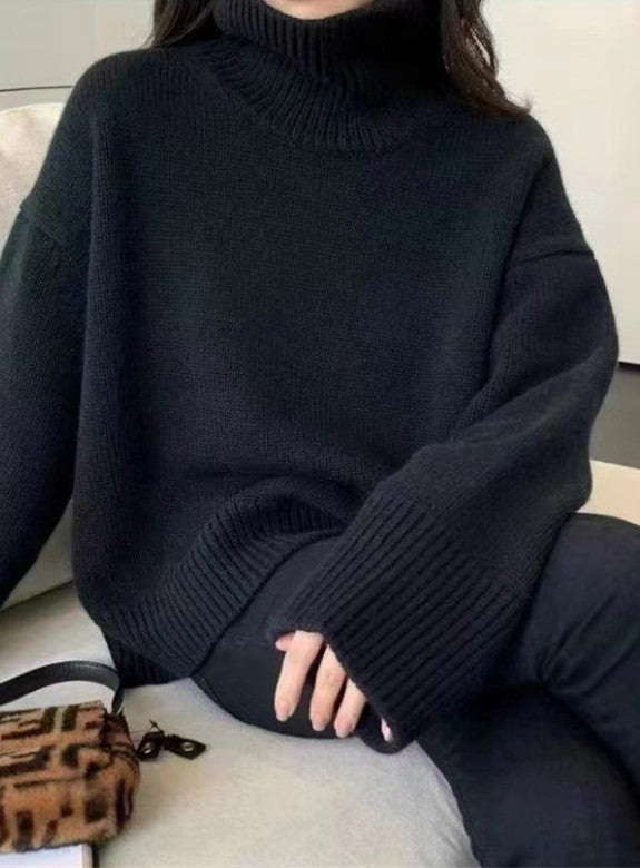 Sabina | Ciepły sweter z wysokim kołnierzem (golf)